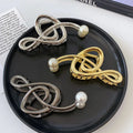 Korean Pearl Musical Note Hair Claw Clips Women Simple Alloy Hair Shark Clip Fashion New Hair Gripper Accessories