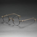CS-DELICLIT+ Latest Retro Round Pure Titanium Glasses Prescription Glasses Frame Titanium Reading Glasses Unisex
