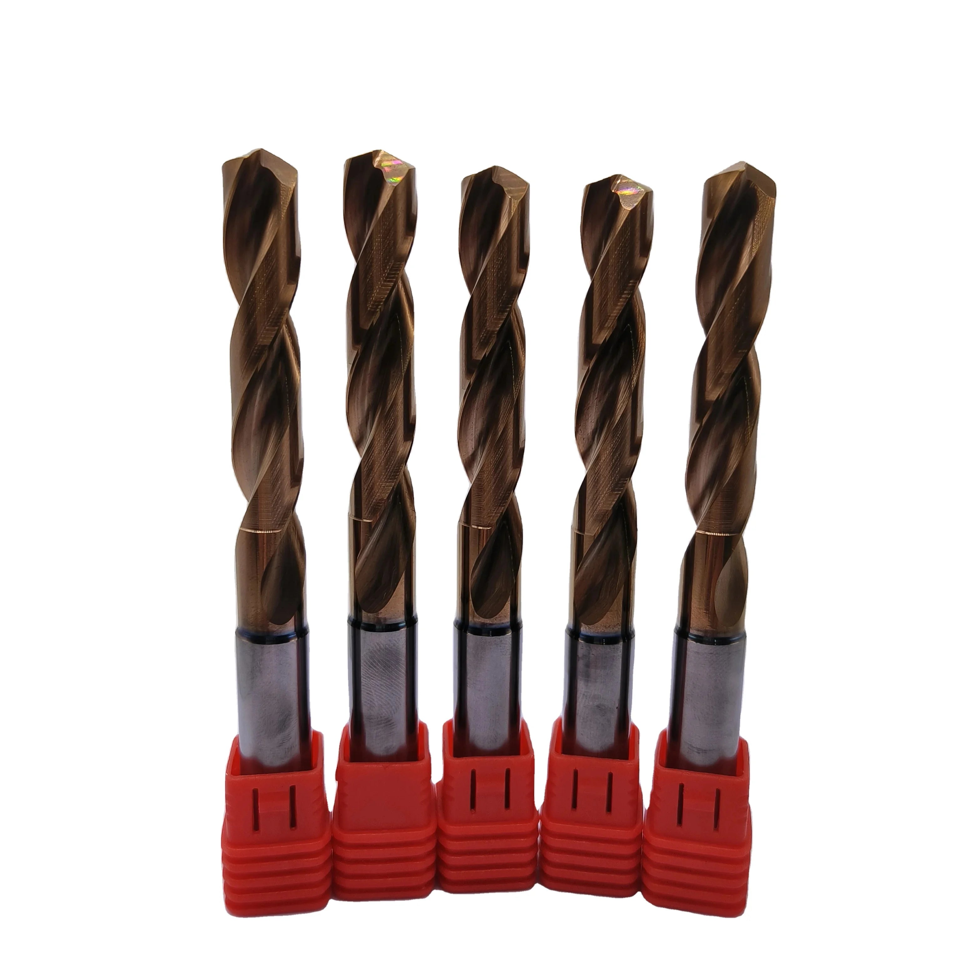 Carbide Drill Hole Cutter 3D 4D 5D 7D High Hardness TiAlN Coated 11.2mm 121mm Length Deep Hole Twist Drill Bits