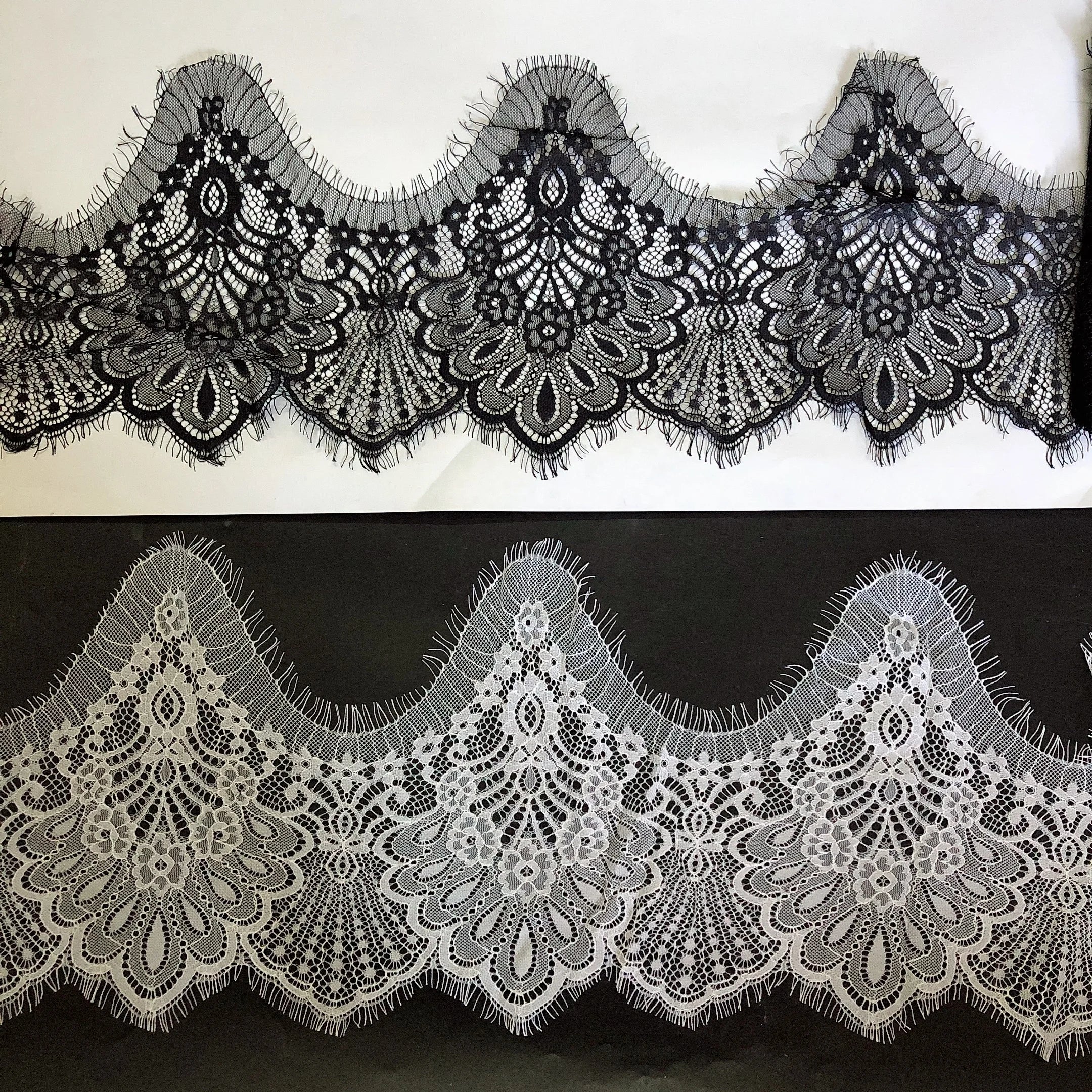 26cm Beautiful Lace Roll Border Eyelash Trim Lace for Dress LT2179B