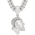 Emer 2021 Hip Hop Nipsey Hussle Head Pendant 18K Gold Plated Chain Necklace High Quality CZ Stone Jewelry