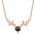 Wholesale Fashion Valentines Christmas Gift Jewelry Trend 100 Kinds I Love You Pendant Deer Necklace