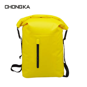 Factory Customized 500D Tarpaulin PVC Waterproof Backpack for Camping Hiking