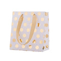 Custom Small Your Own Logo Print Recyclable Paperboard Bag with Ribbon Handle for Cosmetics Candle Luxury Gift Shopping MegaBDM