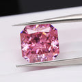 Custom Made Loose Synthetic Cz Gems Octagon square Cut Corner Normal pink 4k Crushed Ice Cut Cubic Zirconia