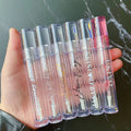 LZ Pack MOQ 100PCS Custom Private Label 7.8ml Clear Pink Tubes Lipgloss Container Wholesale Lip Gloss Packaging With Wands