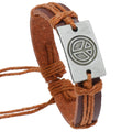 Wholesale 4 Colors Handmade Leather Bracelets Size Adjustable Fashion Jewelry Peace Bracelet
