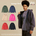 355gsm Mens American Fashion Washed Hoodie Cardigan Zip up Hoodie Loose With Pocket Hoodies Clothing Manufacturers Custom