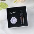 Wholesale Stocked Scented Ceramic Car Aroma Plaster Air Freshener Porcelain Purple Peony Flower Fragrance Essential Oil Diffuser