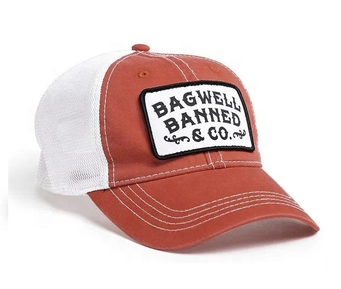 Wholesale OEM Low-Profile Unstructured 6-Panel Cap Soft Cotton Blend Trucker Mesh Common Fabric Image Letter Pattern Unisex