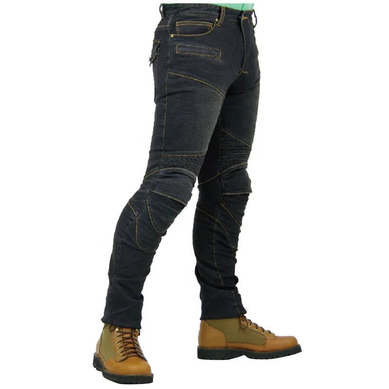 New Men Motorcycle Hiking Pants Motorcycle Jeans Protective Gear Riding Touring Black Motorbike Trousers Blue Motocross Jeans