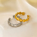 Popular Stainless Steel love Ring Niche Design Trendy 18K Gold Plated Heart Shape Ring for Women