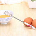 Best Selling Porcelain Handle Stainless Steel Small Egg Whisk for Kitchen