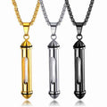 Wish Hot Selling Hot Perfume Bottle Necklace Perfume Bottle Pendant Necklace Stainless Steel Necklace for Men