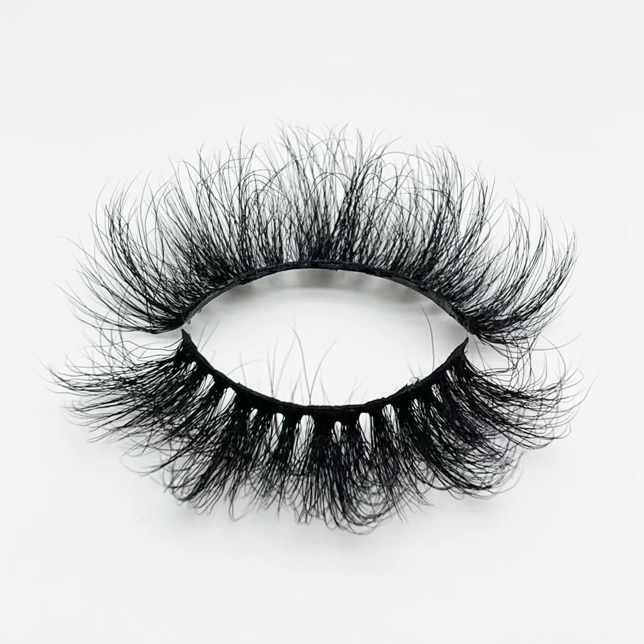 FF2514 Fluffy False Eyelash Long Natural Curly Wispy Wink Winged Faux Mink 25mm Synthetic Fiber with Custom Packaging Box