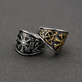 RTS Fashion Jewelry Viking Rings Gold Plated Stainless Steel Nordic Viking Compass Vegvisir Celtic Knot Party Rings for Men