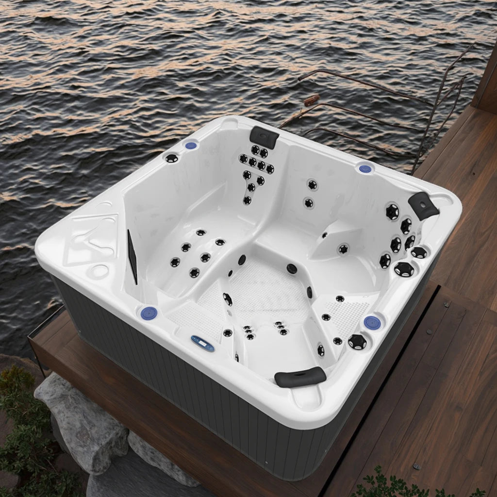 Whirlpool Massage Bathtub 60 Jets Modern 6 Adults Capacity Hot Tub Pool Factory Direct Sales European Patent Outdoor Acrylic
