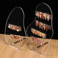 Professional Portable Solid Acrylic Nail Art Display Board Custom Irregular Transparent Nail Tip Stand Holder Salon Use Practice
