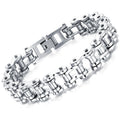 New Fashion Titanium Steel Men's Motorcycle Chain Punk Rock Male Bracelet Personality Biker Bicycle Bracelets For Men