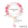 Fashion Handmade Boho Bohemian Glass Crystal Faceted Beads Bracelet Jewelry for Children's Anniversary