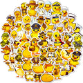 50Pcs Cartoon Poultry Waterproof Funny Cute Yellow Duck Sticker MegaBDM