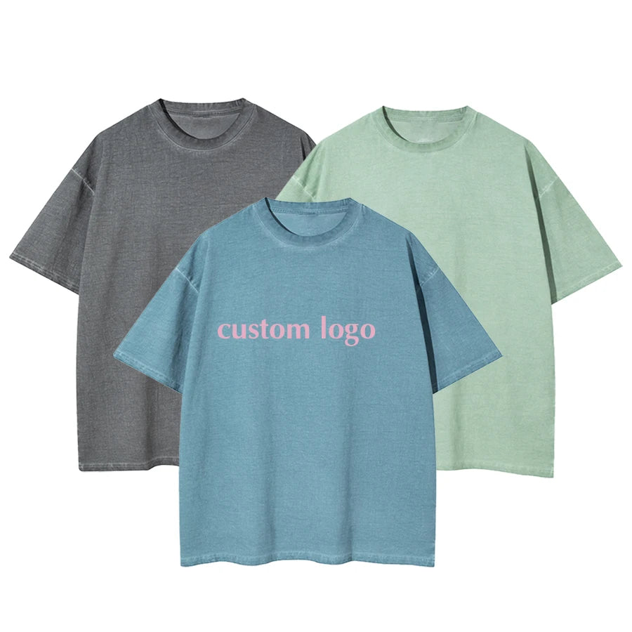 Dtg Print Streetwear Graphic Tees Blank Tshirt Plus Size Dirty Wash T-Shirt Mens Vintage Oversized T Shirts