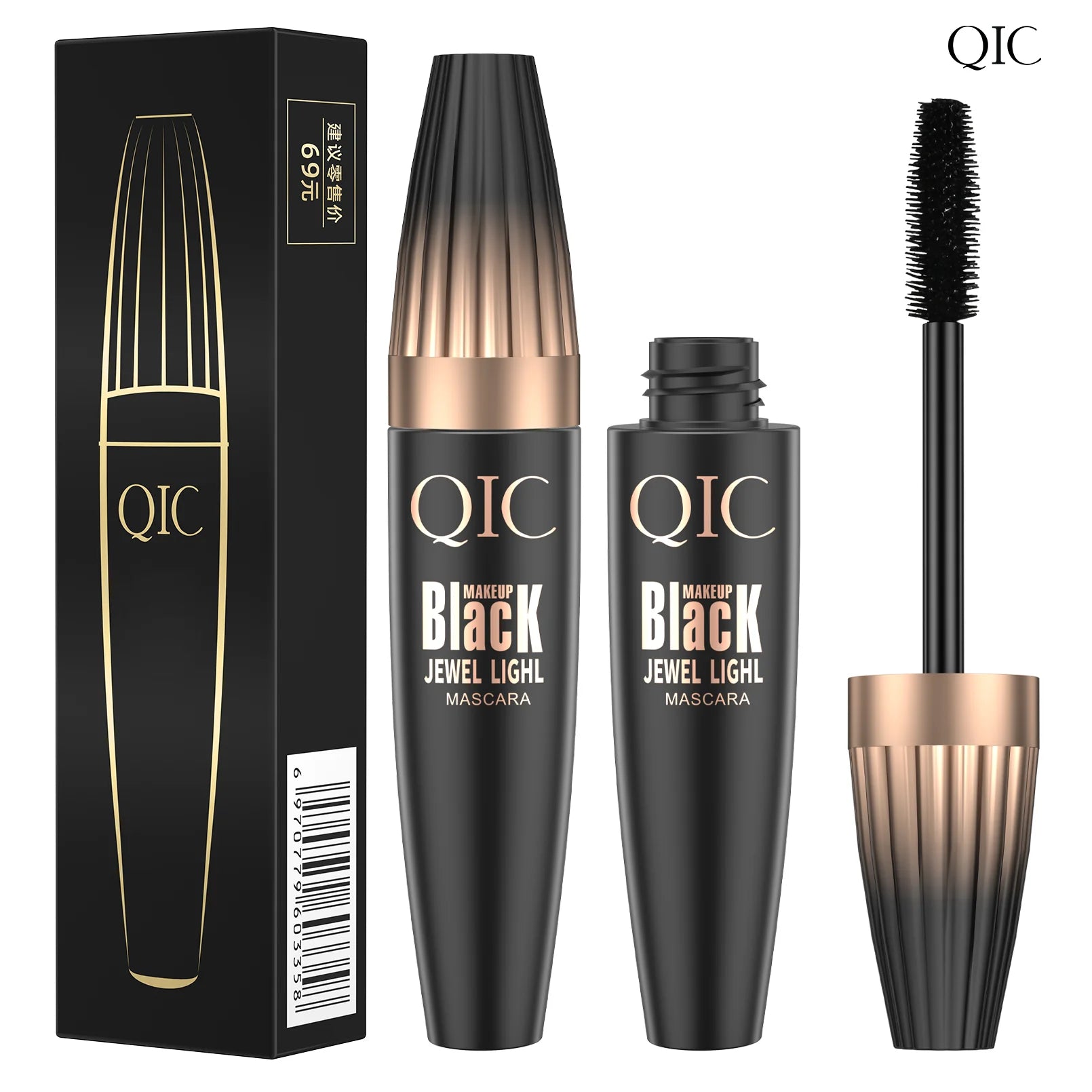Private Label 4D Silk Fiber Lash Mascara Long Lasting Waterproof Curly Eyelashes Mascara