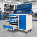 Metal Rolling Steel Office Hotel Garage Mechanical Four-draw Single Door Hand Tool Cart Workshop
