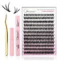 Wholesale Handmade 20D Natural Style Individual Eyelash Extensions 12 14 16 18 Rows Lash Clusters with Private Label