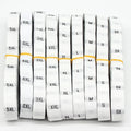 Factory Stocks Available Clothes Label Size Labels Unisex Neck Labels for Clothes Common Black and White Size Mark