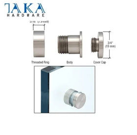 TAKA Standoff Floor Side Mount Standoff Frameless Tempered Glass Railing Clamp Stainless Steel Stand Off Glass Fixing Bolts