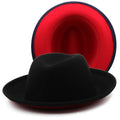 Wholesale Roll up Brim Sombrero Short Brim Blower Fedoras 2-Tone Jazz Hat for Men Women Adult MegaBDM
