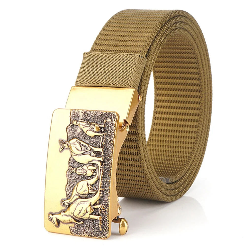 TUSHI Customization Latest Nylon Material Belt Quick Release Alloy 3.4CM Width 120CM Length Outdoor Sports Tactical Pant Straps