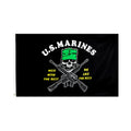 Ready Stock 100% Polyester Flying Style Double Sided 3x5 Ft Silk Screen Printed Soft US Marines Flag