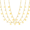 Cute Designer Stainless Steel 18k Gold Plated Butterfly Heat Star Tassel Choker Zircon Necklace for Women Jewelry NC1545