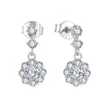 LULUFOCUS Trendy Fashion Drop Findings Earrings 925 Sterling Silver Earring With Cubic Zircon Stones For Women