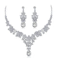 Wholesale Bridal Necklace Earring Set Five-pointed Star Alloy Female Two Pcs Set Luxury Jewelry Set