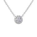 Stunning 925 Silver VVS Moissanite Aperture Halo Pendant Necklace Fine Jewelry for Women with Exquisite Craftsmanship