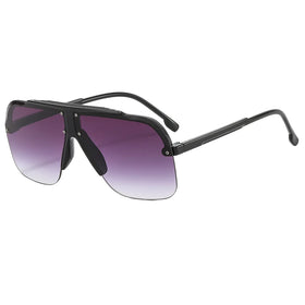 2024 Rectangle Frameless Retro Eyewear Shades Unisex Luxury Half Frame Jelly Womens Square Sunglasses Men Oversized Sunglasses