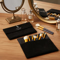 Factory Sale Luxury Velvet Flap Makeup Brush Storage Bag Custom Logo Envelope Jewelry Pouch Recyclable Suede Gemstones Necklaces