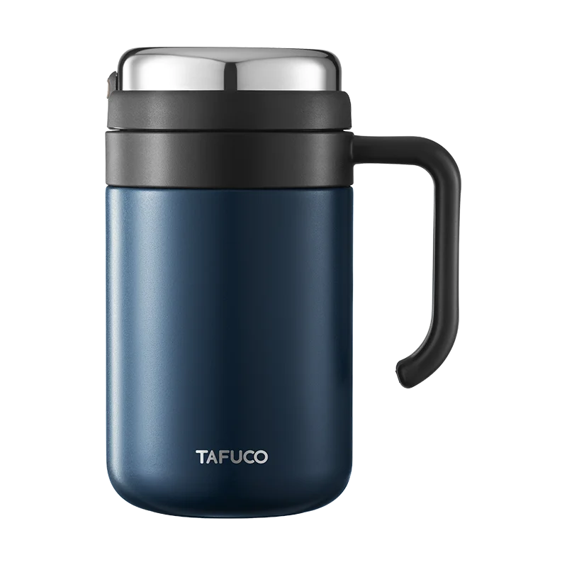 22OZ Spill Proof Sustainable Stainless Steel Vacuum Insulated Coffee Mug with Tea Strainer