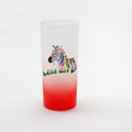 Topjlh Stocked 10oz Cone Shape Frosted Glass for Sublimation Gradient Colorful Beer Mug for Custom Transfer Printing