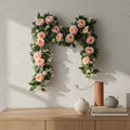 Wall Decor 2m Silk Hanging Rattan Garland Artificial Tea Rose Flower Vines for Wedding Ceiling