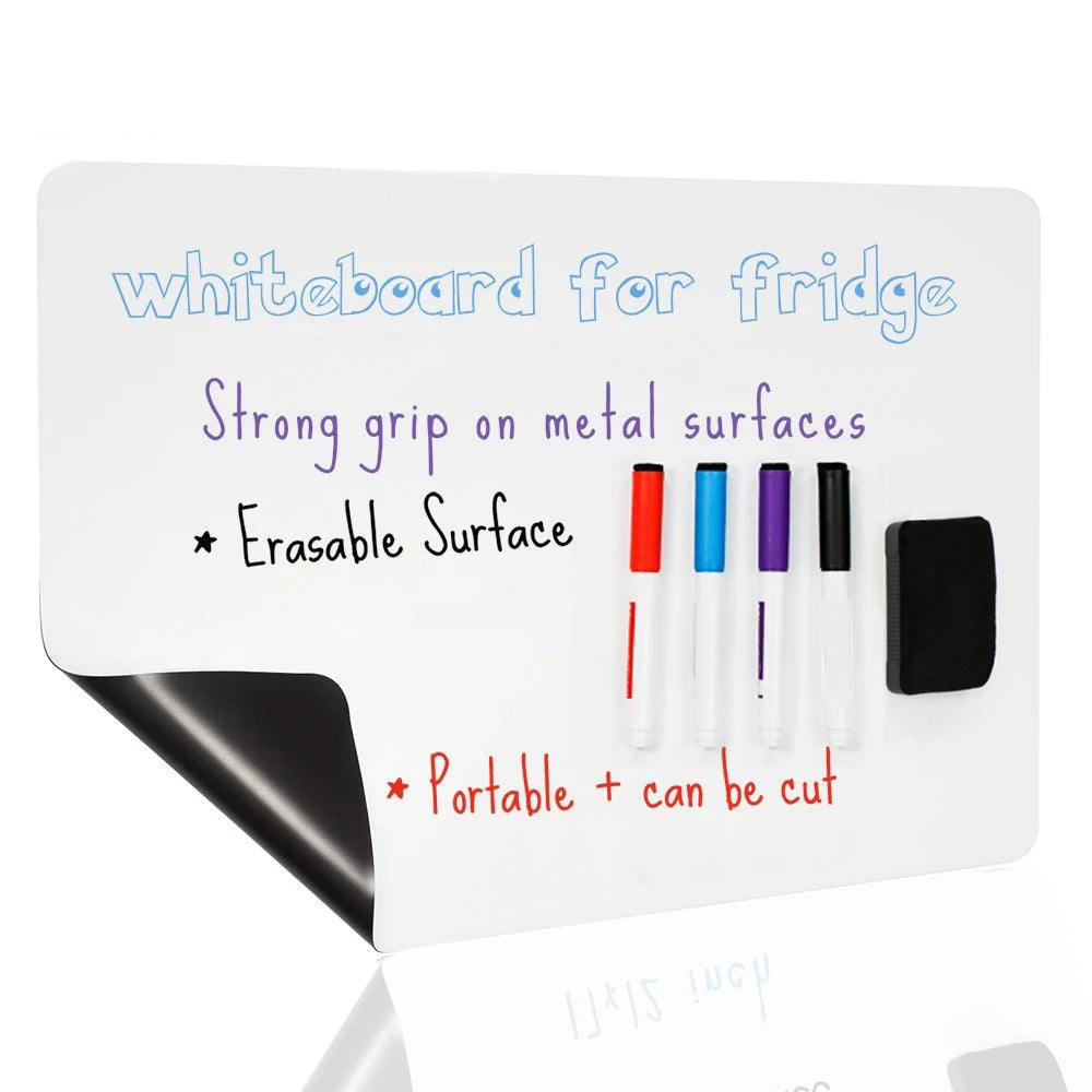 Popular Design A4 Magnetic Fridge Custom Sheet Dry Erasable Board Eraser Whiteboard