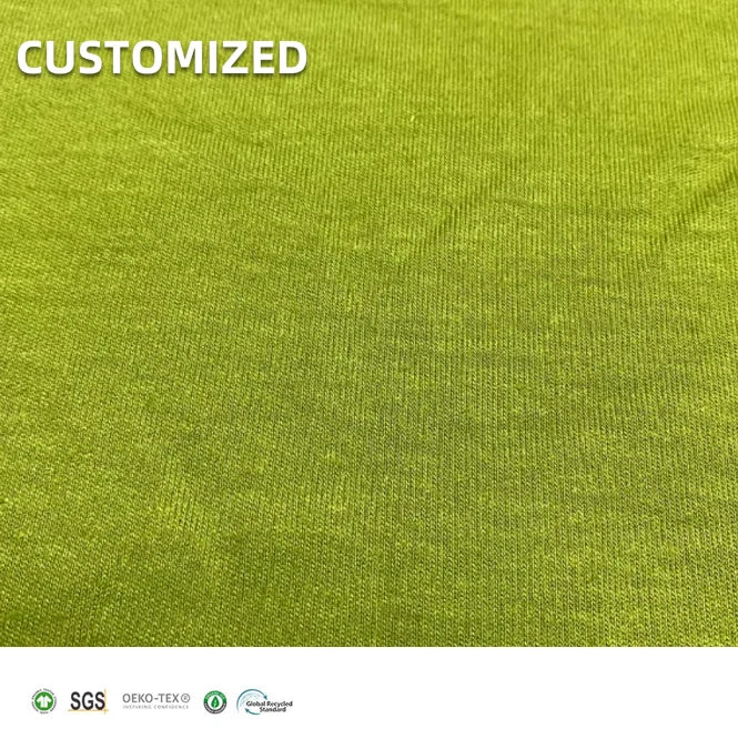 Organic Silk Feeling Sustainable OEKO-TEX Certified Medium Weight Knitted Interlock Jersey Bamboo Hemp Fabric for Bedding