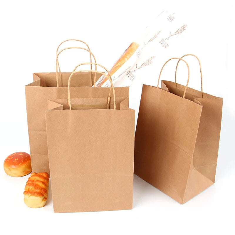 Custom for Clothing Take Out Craft Bread Wedding Extra Small Sac Gift Packaging Shopping Kraft Paper Bag