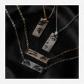 Personalized Custom Name Necklace Engrave Eye Photos Geometric Long Pendants Stainless Steel Necklace for Women Men