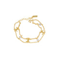 Rainbowking 925 Sterling Silver Adjustable New Designs Double Layer Chain Bracelets Customization Bracelet En or Bijoux 925