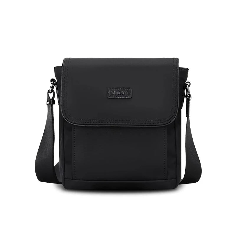 Men's Single Shoulder Crossbody Sling Messenger Bag Fashionable Nylon Waterproof Lightweight Anti-Theft Roll Cage Tube Bender