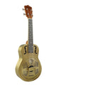 China Aiersi F Hole 24 Inch Concert Ukulele Metal Body Resonator Ukelele Hawaii  Guitar Custom logo Wholesale String Instrument